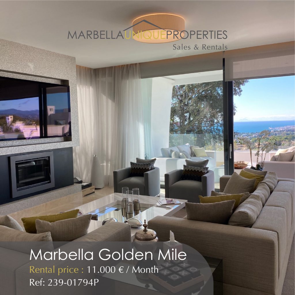 DUPLEX PENTHOUSE FOR RENT ON MARBELLAS GOLDEN MILE | MUP